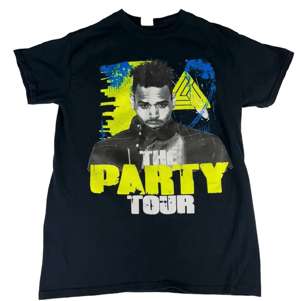 Chris Brown The Party Tour Short Sleeve T Shirt Men’s Size Small Black